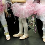 Given a chance to be little ballerinas, and smiling right down to their to...