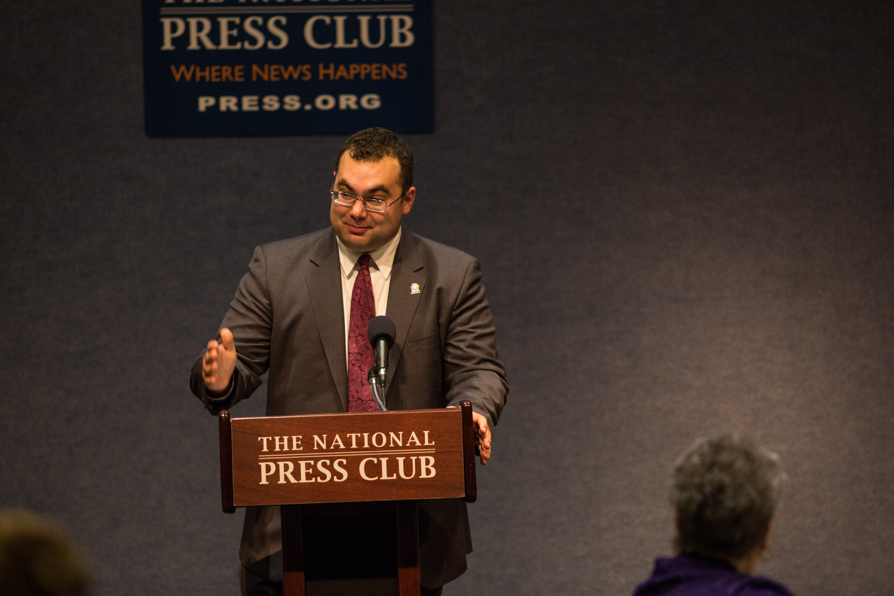 Ari Ne’eman, president and co-founder of the Autistic Self-Advocacy Network, a prominent national disability-rights group, spoke at the organization’s annual gala at the National Press Club. Photo: Margarita Dussan