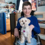Student with cerebral palsy uses iPad to communicate