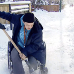 Calgary man in wheelchair shovels snow to make it easier for other wheelch...